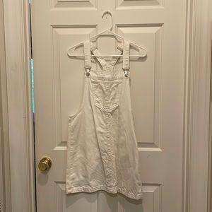 super cute, white overall dress from lily parker!